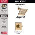 thumbnail image 3 of Delta Faucet T14251-CZ-WE Dryden Monitor 14 Series Shower Trim, Champagne Bronze, 3 of 5