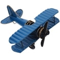 thumbnail image 1 of IFANLANDOR 1Pcs Modèle d'Avion Bleu Foncé en Fer Forme d'Avion Rétro Décoration Maison pour Salon Café, 1 of 4