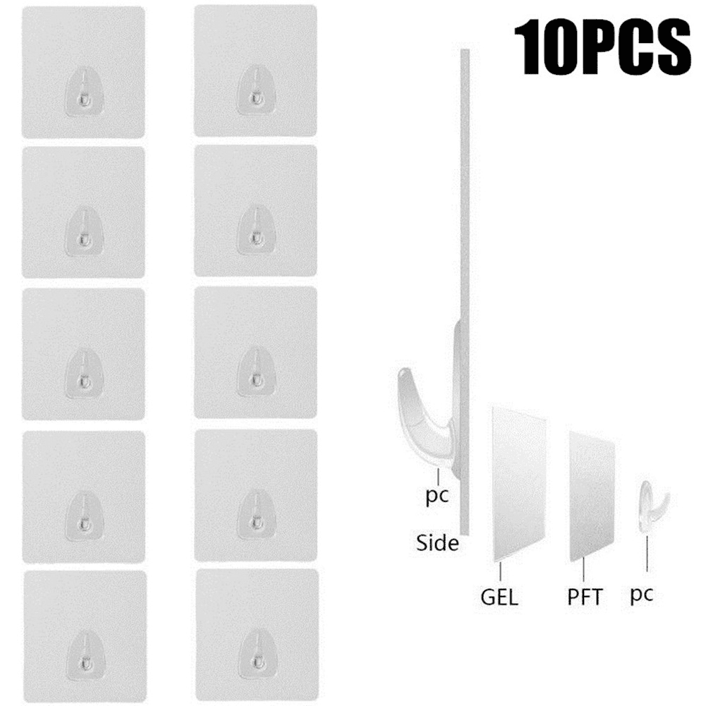 Bathroom Accessories Towel Hooks 12 Anti Skid Hooks Reusable