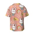 thumbnail image 7 of Kdxio Men's Hawaiian Shirt for Men Short Sleeve Shirt Rabbit So Cute Summer Casual Holiday Beach Button Down T-Shirts, 7 of 7