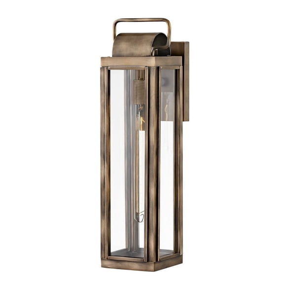 1 Light Large Outdoor Wall Lantern In Traditional And Coastal Style 5.5 Inches Wide By 21.25 Inches High-Burnished Bronze Finish-Led Lamping Type