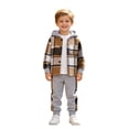 thumbnail image 2 of Tkrady Boys Clothes 3T 4T 5T 2 Piece Baby Boy Outfits Plaid Hooded Toddler Boys Top Pants Set, 2 of 7