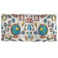 thumbnail image 7 of Yayeee Kitchen Curtains Tier Set of 2 Light Filtering 57"x36" Over Sink Window Panels, Beige School, 7 of 7