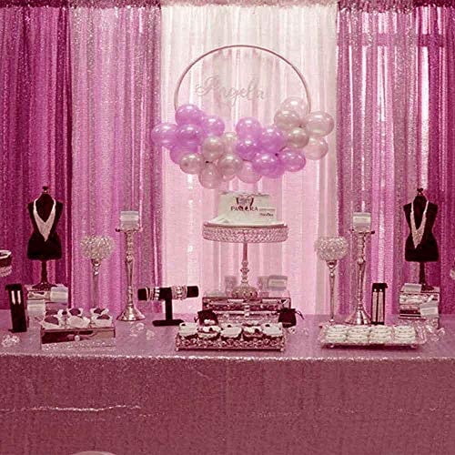 lylycty 4x7ft millennial pink glitter backdrop pack foil curtains metal