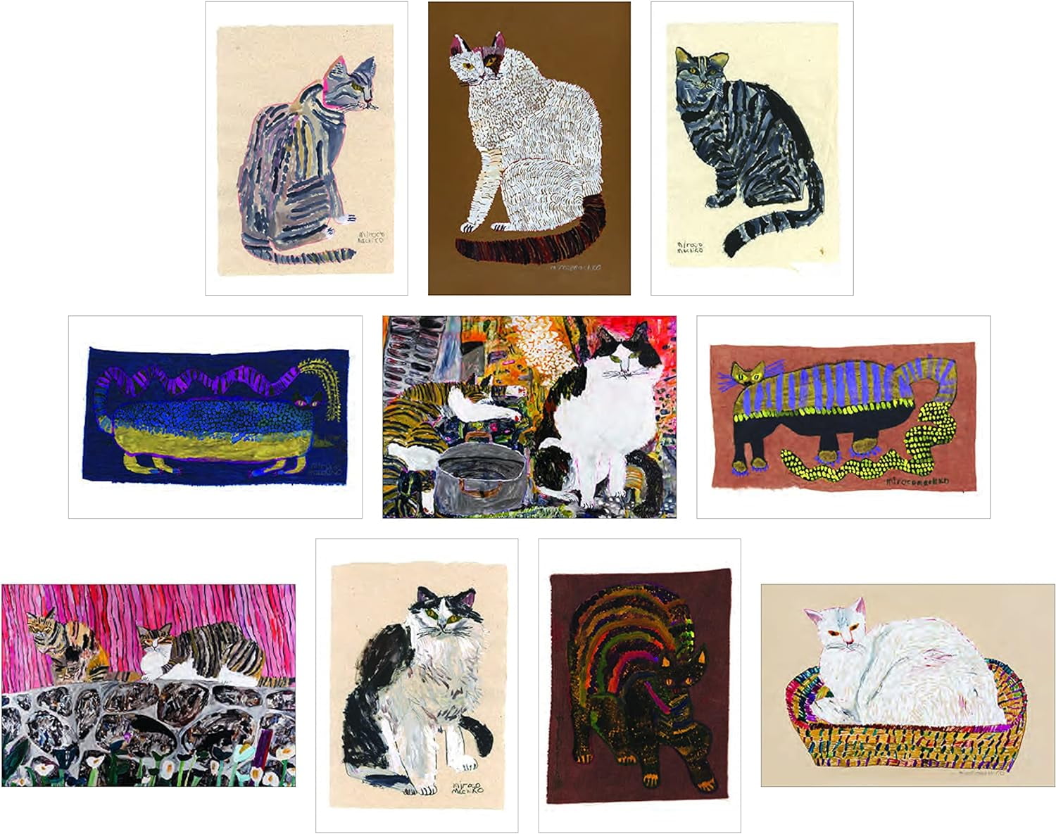 Cat Box: 100 Postcards by 10 Artists, (Hardcover) - Walmart.com
