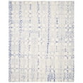 thumbnail image 2 of Safavieh Dip Dye Flower Distressed Wool Area Rug, Ivory/Blue, 8' x 10', 2 of 7