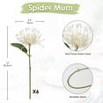 thumbnail image 2 of Flores artificiales Briful Mums Spring, 10 cm, blancas, 6 unidades, 2 of 5