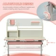 thumbnail image 3 of Qaba Lift-Top Height Adjustable Desk Kids Homework Desk Workstation, Pink, 3 of 9