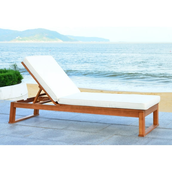 Safavieh Solano Outdoor Contemporary Patio Sunlounger with Cushion