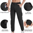 thumbnail image 6 of HAPIMO Men's Cotton Cargo Jogger Cuff Pants Summer Discount Casual Workout Sports Zipper Button Comfy Trousers for Boys Fashion Solid Sale Black XXL, 6 of 6