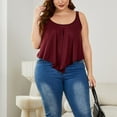 thumbnail image 4 of Camada de Tanques HEM Irregular Irregular, Camiseta de Tanque Asimétrica de Verano Ajuste Correas para Compar, 4 of 7