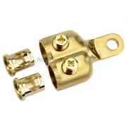 Xscorpion Dual  Gold Plated Double 0 / 2 Gauge Ring Terminal With Adapter RT00G