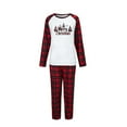 thumbnail image 3 of Odeerbi Christmas Pajamas for Family Plaid Holiday Long Sleeve Family Christmas Pajamas Matching Sets Mom Fashion Plaid Print Blouse Tops Pants Sleepwear Xmas Family Matching PJs Set Red, 3 of 6