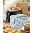 thumbnail image 4 of Turquoise Ocean Small Toaster Cover 2 Slice, Kitchen Appliance Covers, Coastal Nautical Lighthouse Starfish Toaster Oven Cover with Loop, Bread Machine Cover Polyester Dust Cover Protection, 4 of 4