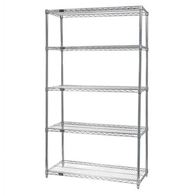 Quantum Storage WR54-2424S-5 Unité de Rayonnage en Fil d'Acier Inoxydable à 5 Étagères, 24 x 24 x 54 Po.