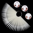 thumbnail image 2 of 80pcs Stiletto Nail Sticks, Fan-shaped Nail Art False Tips Color Card, Gel Nail Polish Display Board, Detachable Practice Sticks Wheel with Ring Holder (Natural), 2 of 5