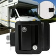 thumbnail image 4 of Black RV Paddle Entry Door Lock Latch Handle Knobs Trailers NEW Deadbolt Q5I9, 4 of 9