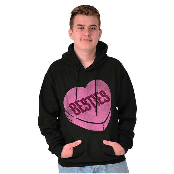 Galantine's Besties Candy Heart Hoodie Sweatshirt Women Brisco Brands S