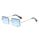 thumbnail image 1 of Gafas De Sol Sin Montura De Corte Rectangular 2xChic Lentes Tintadas Gafas De Sol Tonos Azul Sunnimix gafas de sol cuadradas sin montura, 1 of 8