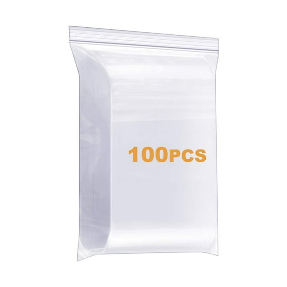 100 Pack 9 x 12 4 Mil Thick clear Reclosable Zip Seal Lock Poly Bags Heavy Duty Zipper Plastic Bags For Envelopes Photos Prints