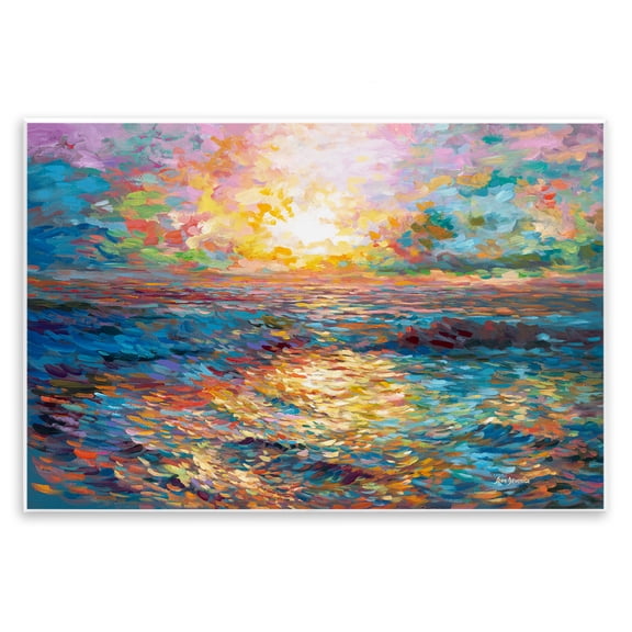 Stupell Industries Eclectic Sunset in Mykonos Beach Wall Plaque Art, 19 x 13, by Leon Devenice