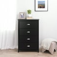 thumbnail image 5 of Prepac Yaletown Modern 4-Drawer Vertical Chest, Black, 5 of 6