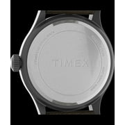 Timex Mens Expedition Scout 40mm Watch – Gunmetal Case Khaki Dial with Dark Brown Leather Strap