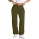 thumbnail image 1 of Puntoco Pantalones De Chándal De Cintura Cruzada En V Con Bolsillo Trasero Y Cintura Elástica Holgados De Color Liso Para Mujer, Pantalones De Chándal Informales, Pantalones Verde Militar Xl, 1 of 5