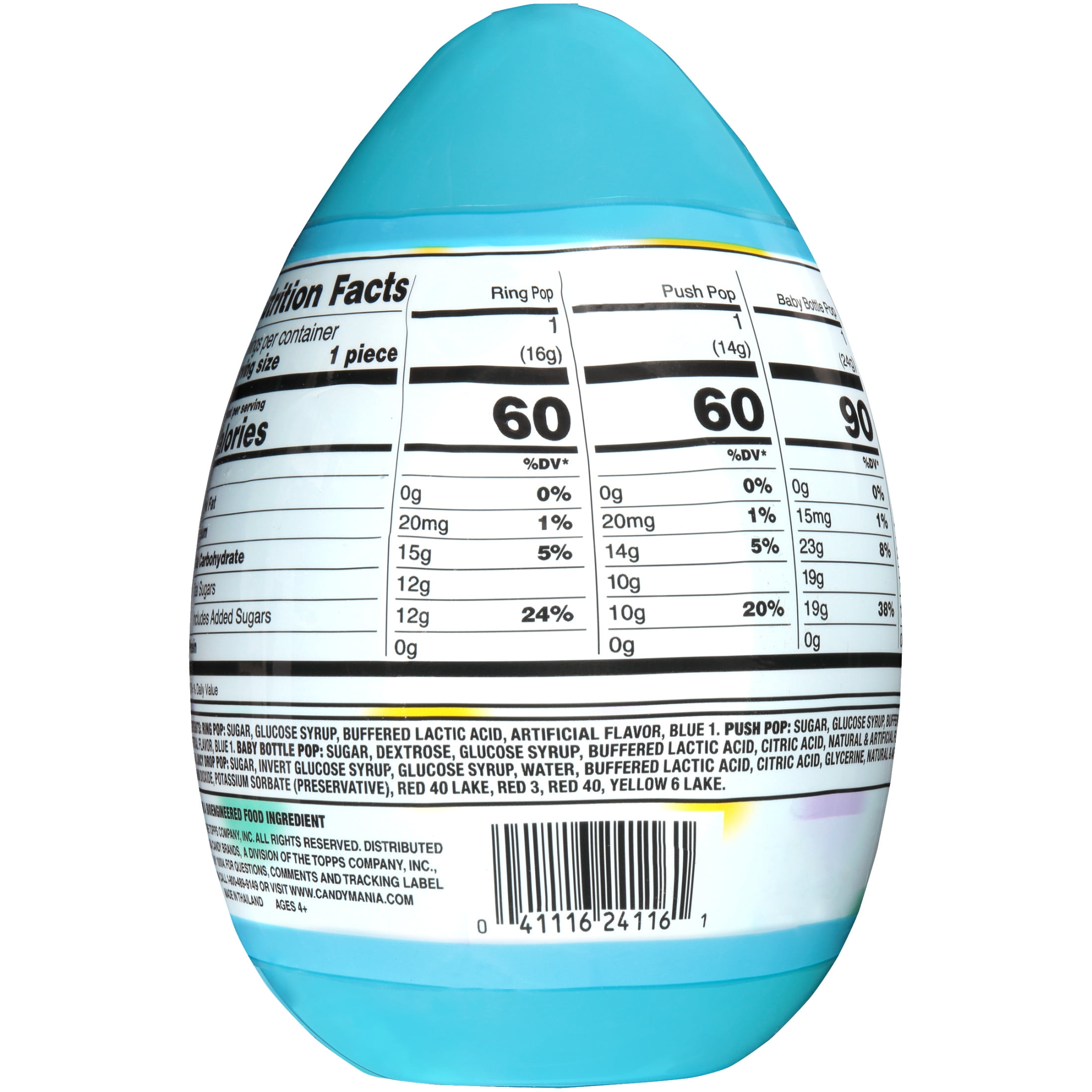 Bazooka Candy Brands Easter Egg Mix: Ring Pop, Push Pop