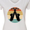 thumbnail image 4 of Inktastic Saxophone Music Vintage Band Women's V-Neck T-Shirt, 4 of 5
