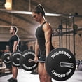 thumbnail image 5 of Philosophy Gym Set of 2 Olympic 2-Inch Rubber Bumper Plates (45 LB each) Black, 5 of 6