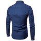 thumbnail image 4 of pstuiky camisa de manga larga para hombre, Blusa informal lisa de manga larga con cuello vuelto, bolsillos y botones para hombre Tops casuales para hombres m, 4 of 4