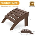 thumbnail image 2 of Pipopa Folding Adirondack Ottoman Set of 2,HDPE Outdoor Foot Rest,Patio Plastic Footstool for Adirondack Chairs,BrownWood, 2 of 6