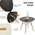 thumbnail image 6 of 5 Piece Round Dining Table Set for 4, 31.5" Kitchen Table with 4 Clear Gray Acrylic Chairs for Restaurant Bedroom Living Room, Space Saving Black Table Chair Set of 4, 6 of 8