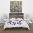 thumbnail image 3 of Designart 'Purple Wildflowers I' Traditional Duvet Cover Set, 3 of 5