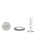 thumbnail image 2 of Dazzlingrock Collection 0.90 Carat (ctw) 14K Round Black Diamond Eternity Sizeable Wedding Band, White Gold, Size 5.5, 2 of 5