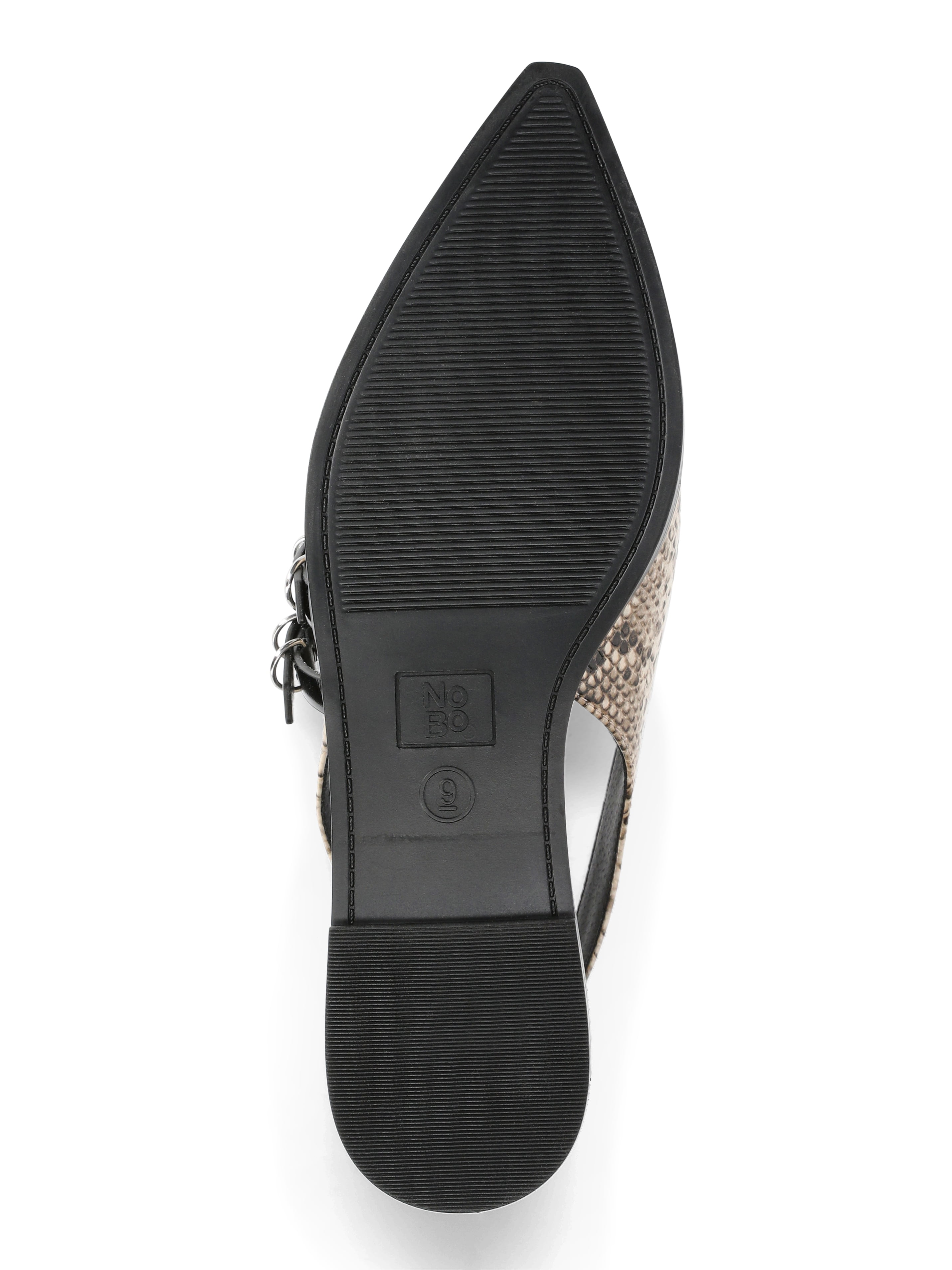 No Boundaries Women's Faux Leather Strappy Moto Flats