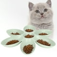 thumbnail image 4 of Plastic Cat Bowl, Flower Petals Shape Functional Round Corner Portable Cat Food Bowl  For Food For Cat For Water Blue,Green,Pink, 4 of 8