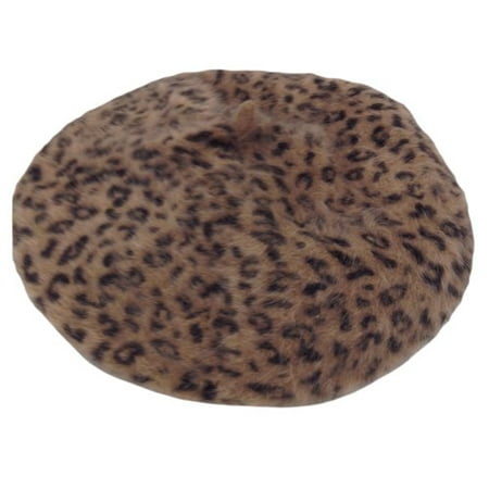 Leopard Beret Fashion Hat - Walmart.com