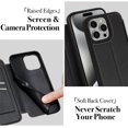 thumbnail image 3 of For Iphone 16 Plus Magnetic Armor Series Rfid Card Slots Leather Phone, iPhone 13 Pro Max, 3 of 8