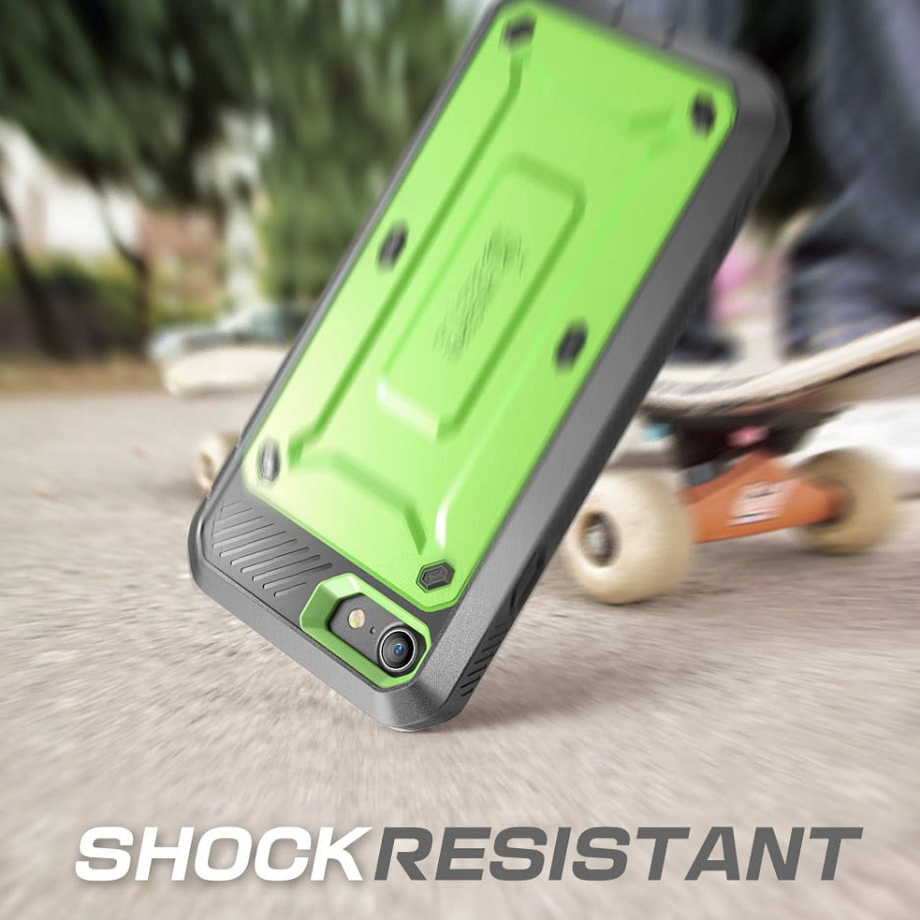 SUPCASE Unicorn Beetle Pro Series Case Designed for iPhone SE 3rd Gen (2022) / iPhone SE 2nd Gen (2020) / iPhone 7 / iPhone 8, Full-Body Rugged Holster Case with Built-In Screen Protector (Green)