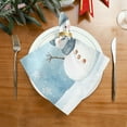 thumbnail image 2 of WOBOGO Cute Children's Book Illustration Style Snowman Cloth Napkins 4 Pieces Soft Elegant Touch Durable Absorbent Quick Drying for Elegant Dining, 2 of 8