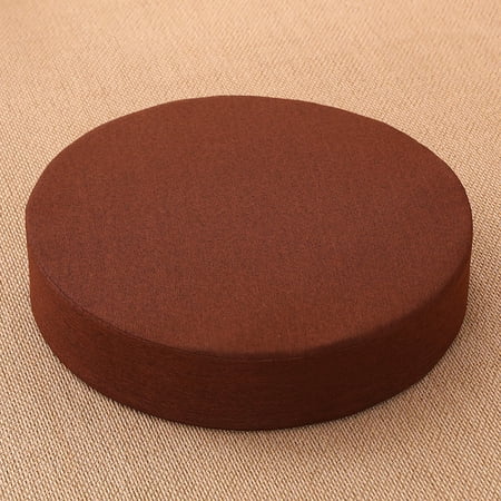 Mictong circular floor cushion, size 15.75 * 15.75 * 3.94 inches, soft solid color floor cushion, meditation cushion for sitting on the floor, suitable for home use, 1 piece, brown