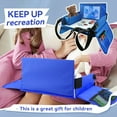 thumbnail image 5 of Kids Travel Seat Tray for Car Children's Toy Storage Table Drawing Board Safety Tray Dining Beverage Rack Road Trip Activities Blue, 5 of 5