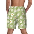 thumbnail image 2 of Lsque Mens Swim Trunks Daisies Flowers Pattern - Bathing Suit Compression Liner - Beach Swim Shorts Swimwear - (S-3XL) - Stretch Quick Dry -XX-Large, 2 of 9