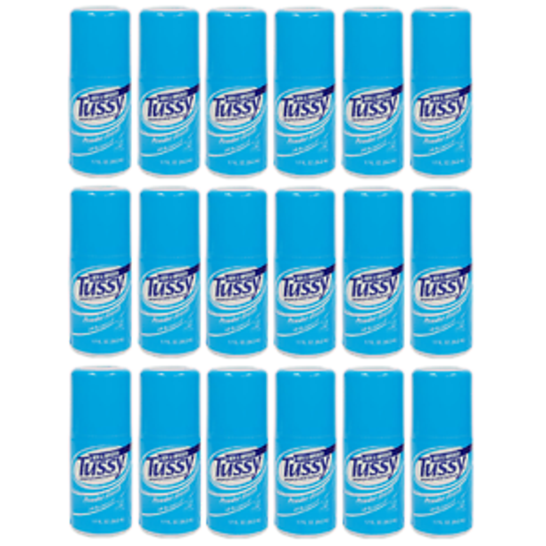 Tussy AntiPerspirant Deodorant RollOn, Powder Fresh, 1.70 oz (18 Pack)