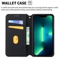 thumbnail image 4 of Designed for iPhone 16 Case Wallet, Women Men Flip Folio Cover PU Leather Kickstand Credit Card Holders Slots Magnetic Shockproof Phone Case Cover for iPhone 16 - Black, 4 of 7