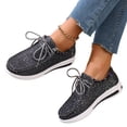 thumbnail image 4 of Platform Sneakers for Women Glitter Casual Walking Shoes Lace Up Sequin Fashion Shoes Lightweight Thick Sole Comfort Shoes, 4 of 7