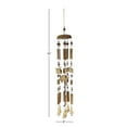 thumbnail image 3 of DecMode 32" Brown Wood Elephant Windchime with Beads and Cone Bells, 3 of 6