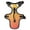 Gradient Color, variant on Pet Vest For Walking With Handle Adjustable Reflective Dog Cat Harness Orange and White Background
